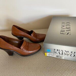 Franco Sarto Size 5.5 Cognac Heeled Shoe